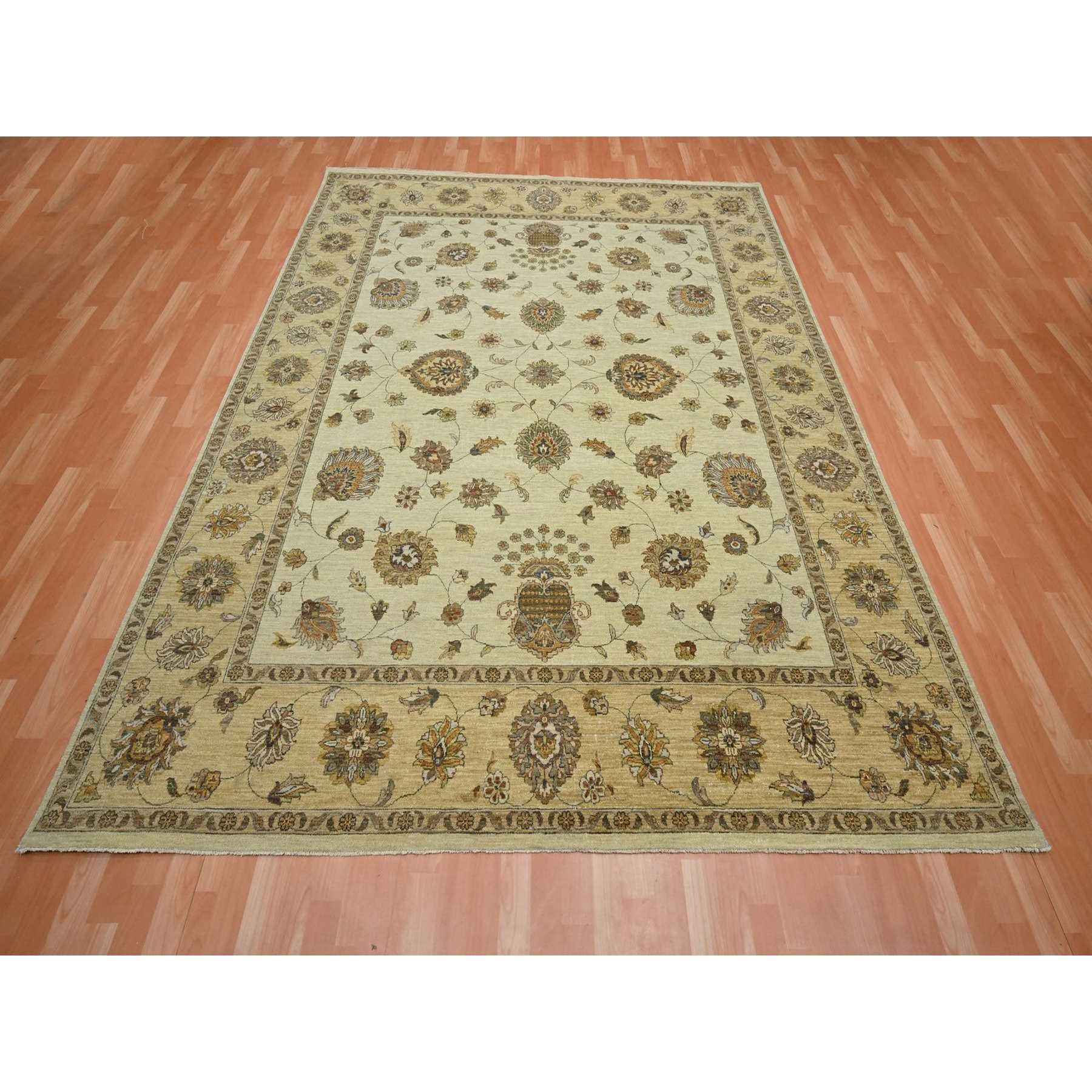 Oushak-And-Peshawar-Hand-Knotted-Rug-381865
