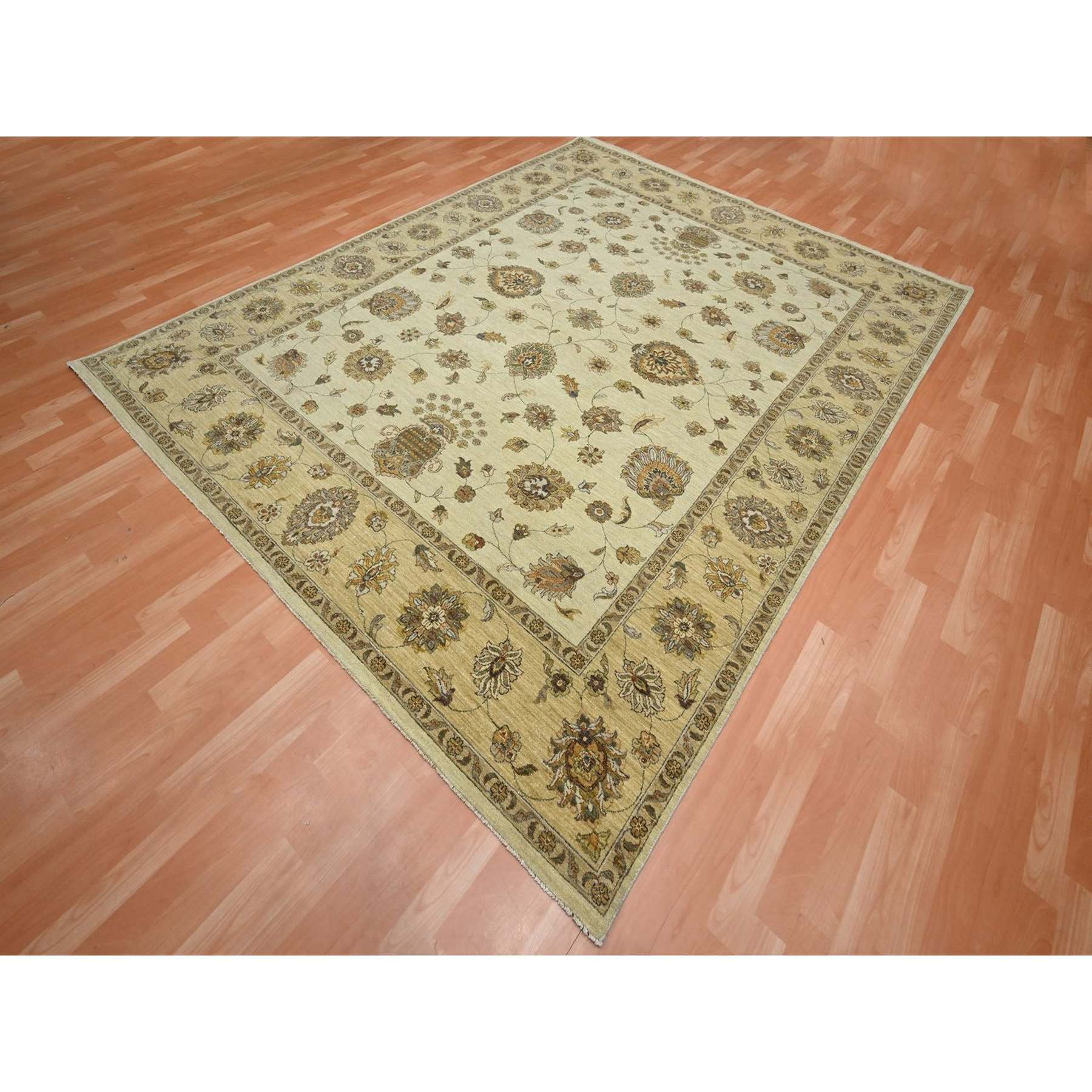 Oushak-And-Peshawar-Hand-Knotted-Rug-381865