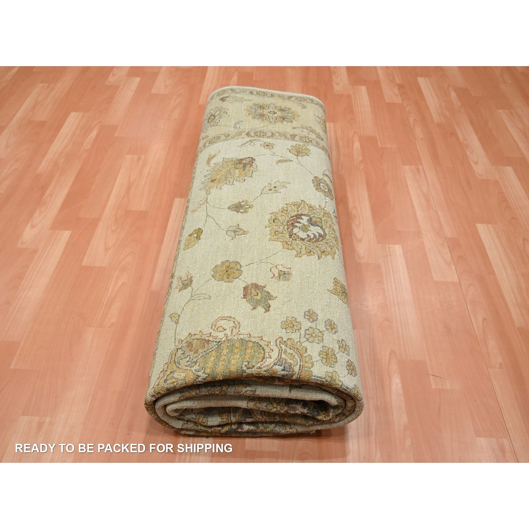 Oushak-And-Peshawar-Hand-Knotted-Rug-381865
