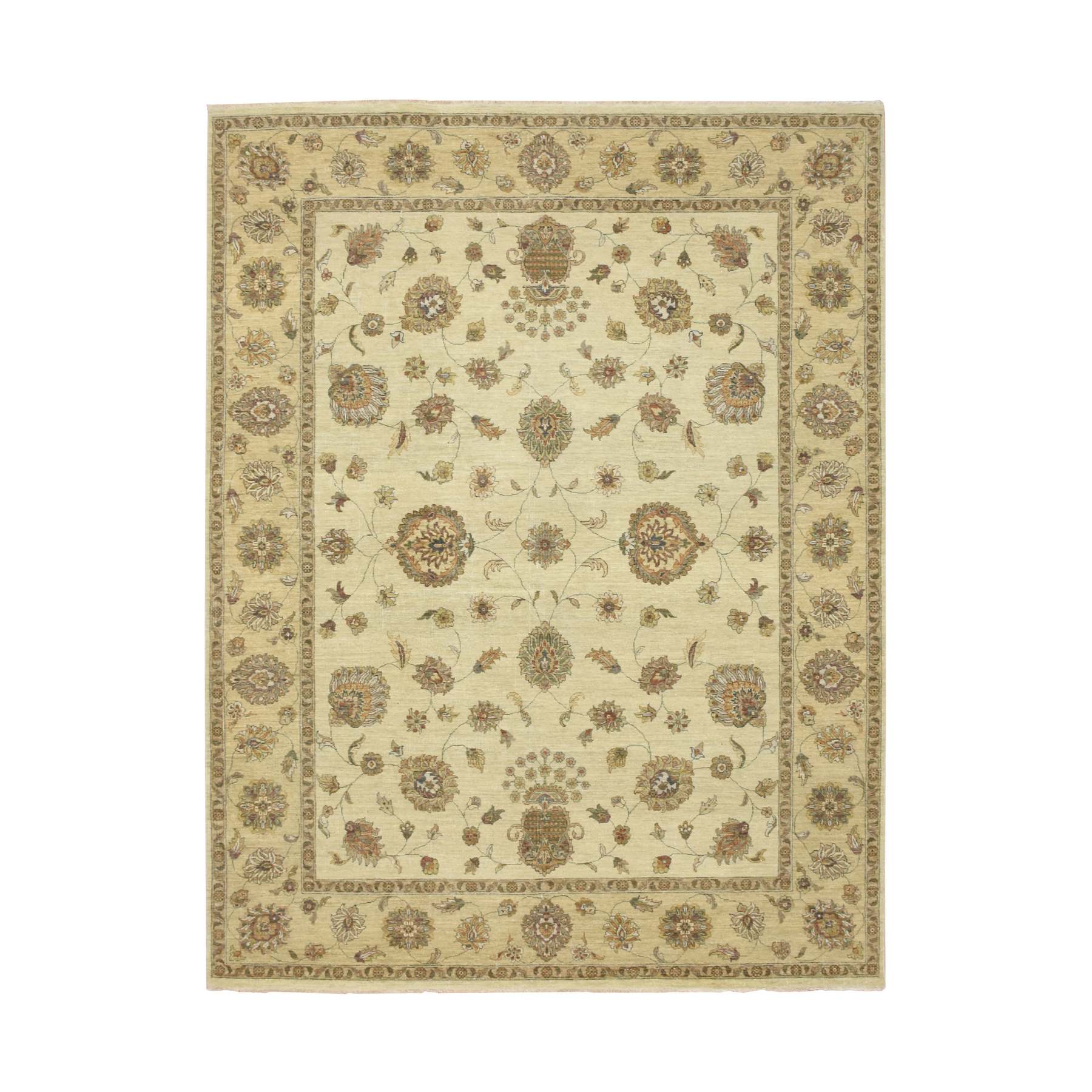 Oushak-And-Peshawar-Hand-Knotted-Rug-381880