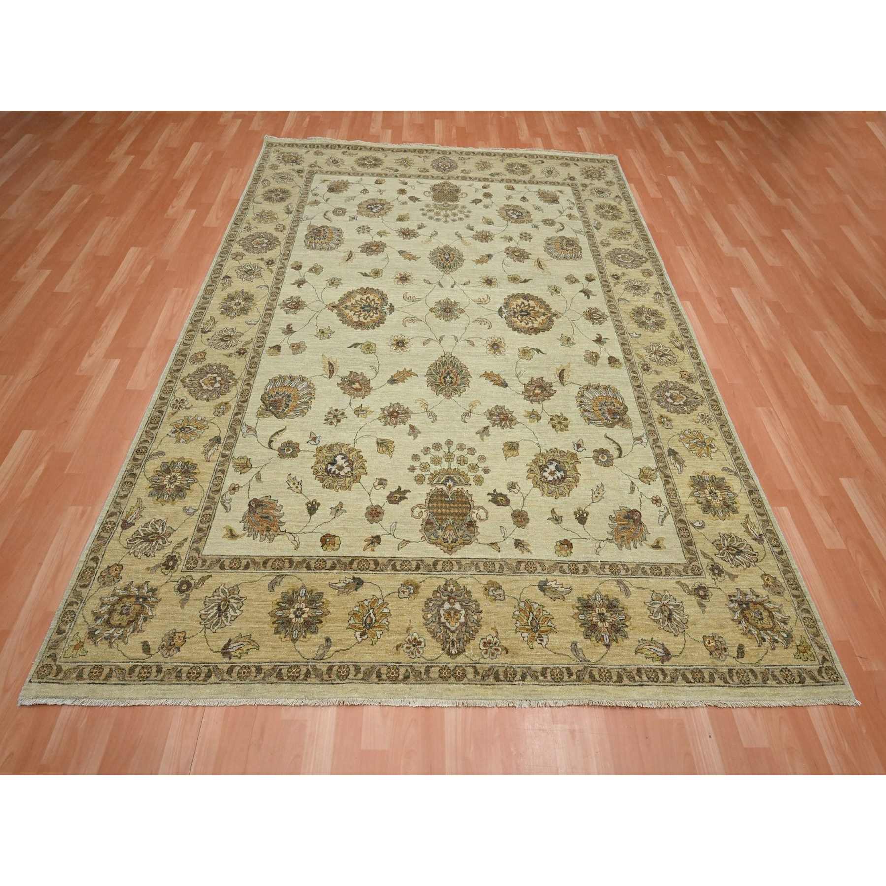 Oushak-And-Peshawar-Hand-Knotted-Rug-381880