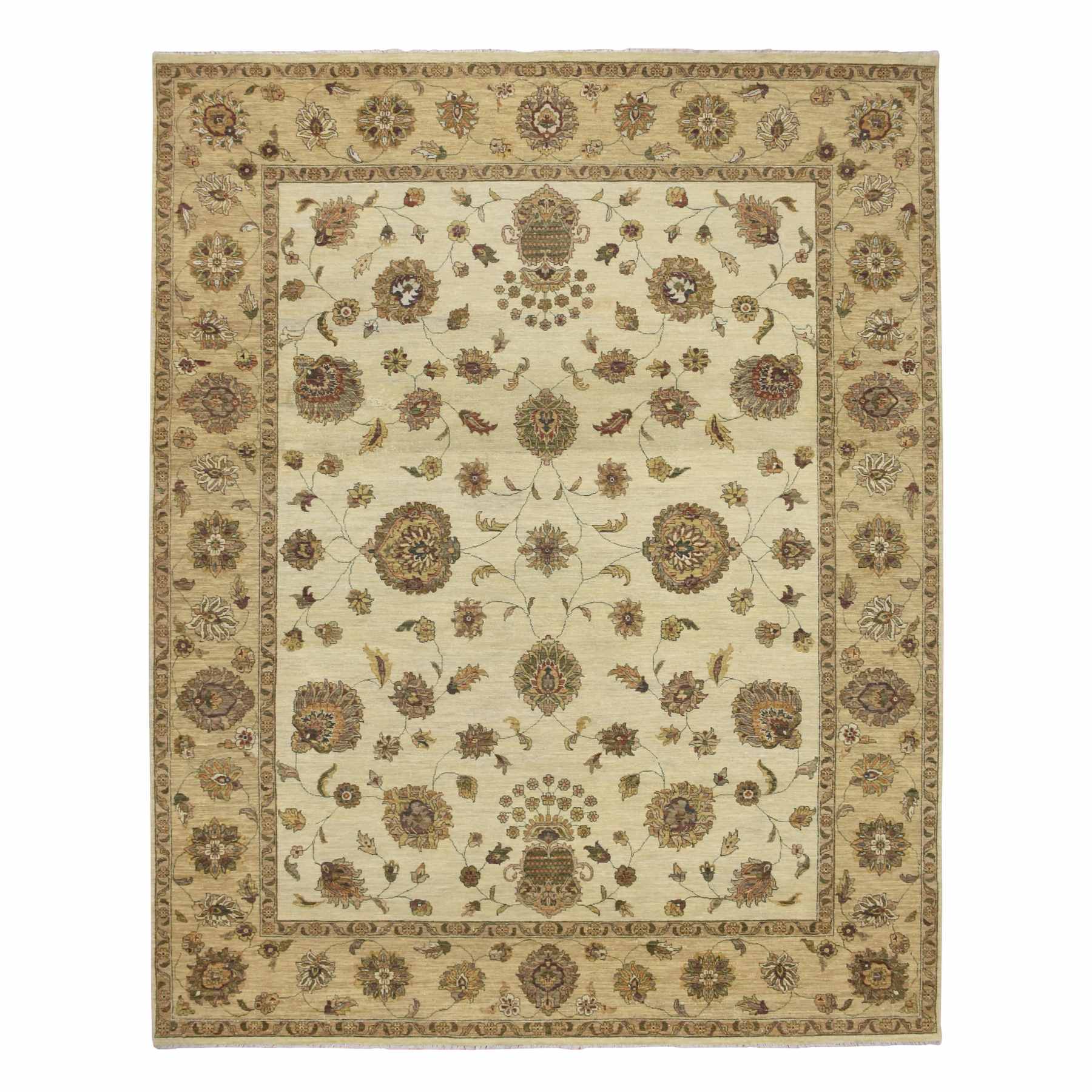 Oushak-And-Peshawar-Hand-Knotted-Rug-381885