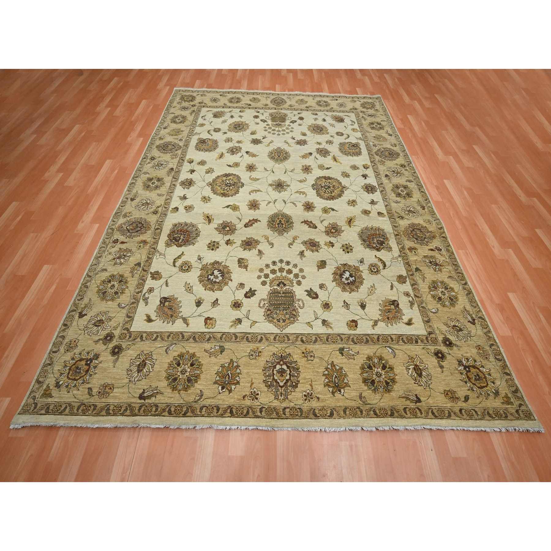 Oushak-And-Peshawar-Hand-Knotted-Rug-381885