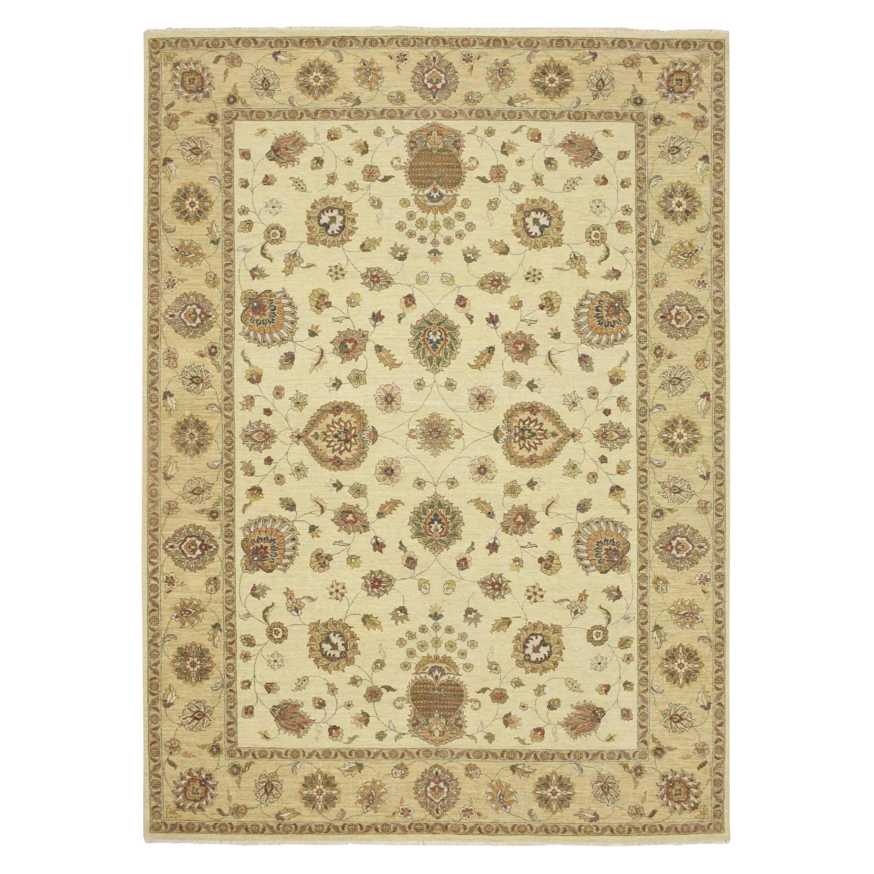 Oushak-And-Peshawar-Hand-Knotted-Rug-381890