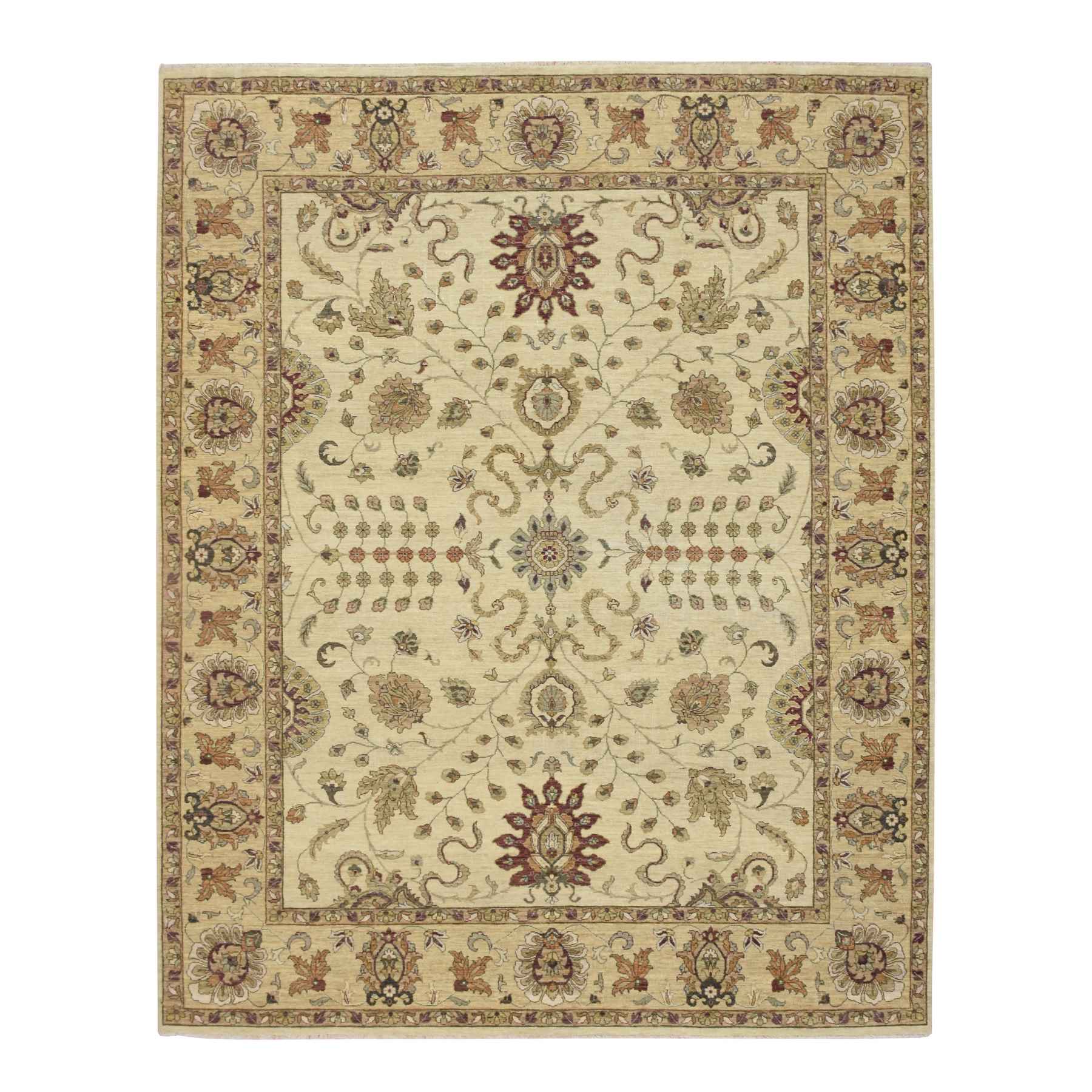Oushak-And-Peshawar-Hand-Knotted-Rug-381895