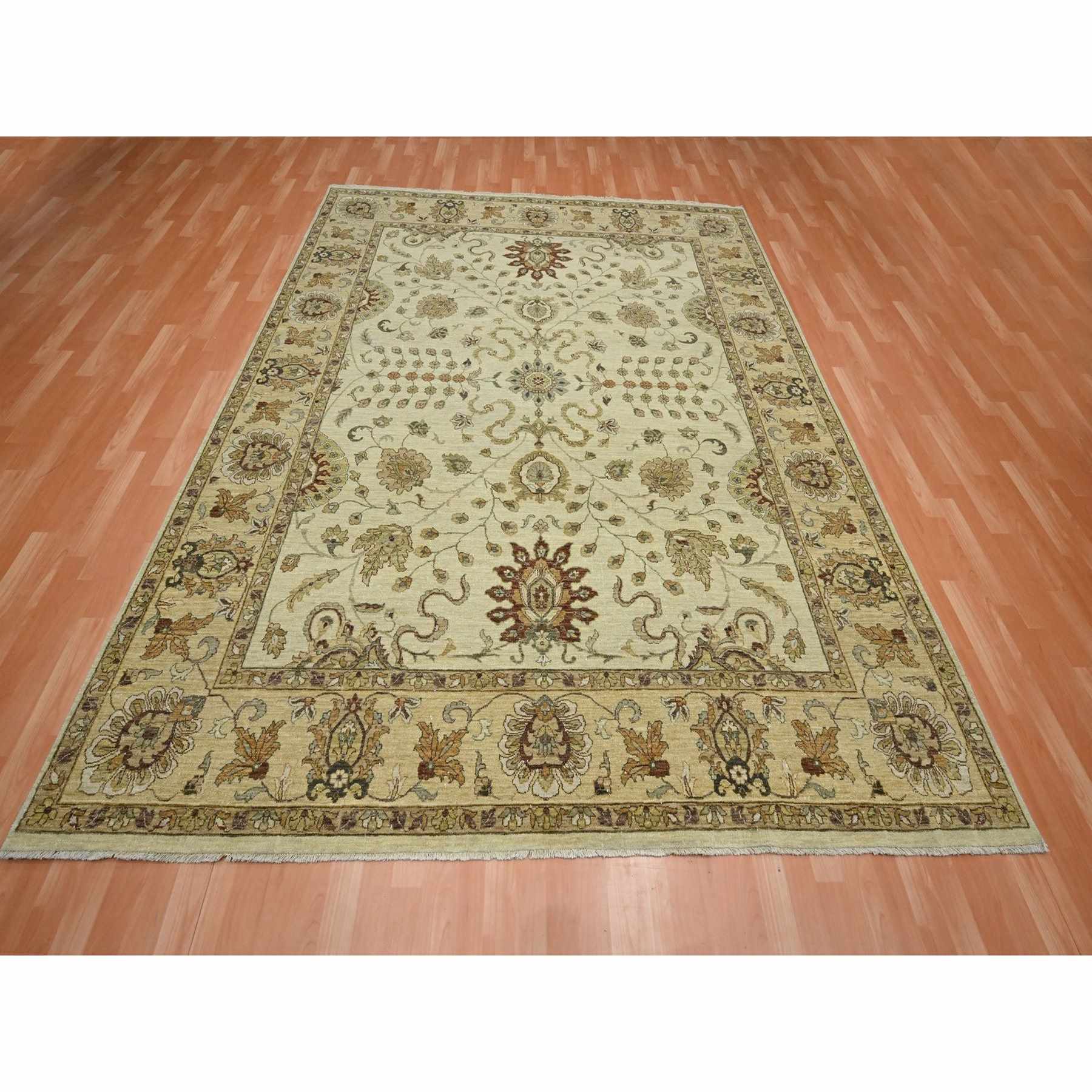 Oushak-And-Peshawar-Hand-Knotted-Rug-381895