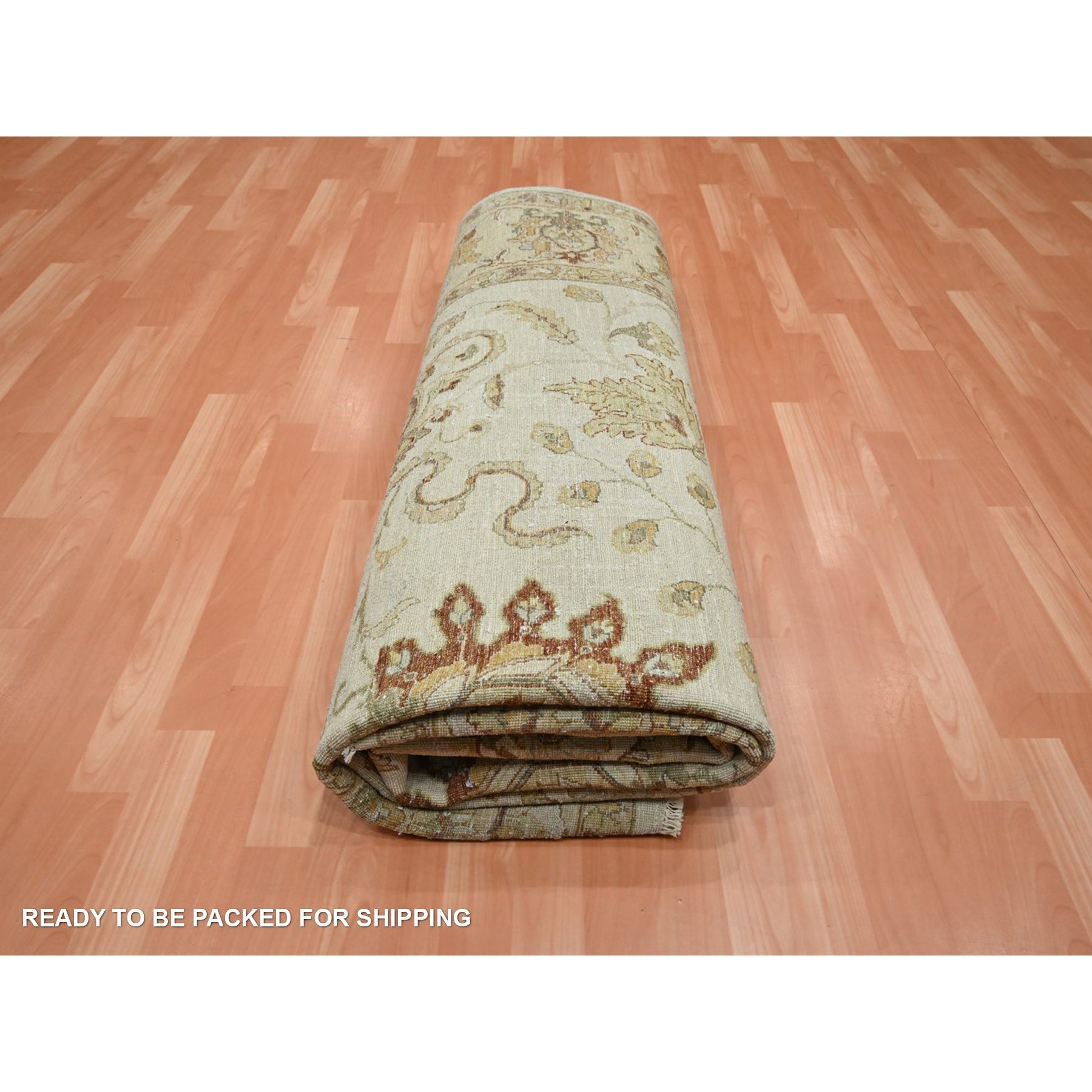 Oushak-And-Peshawar-Hand-Knotted-Rug-381895