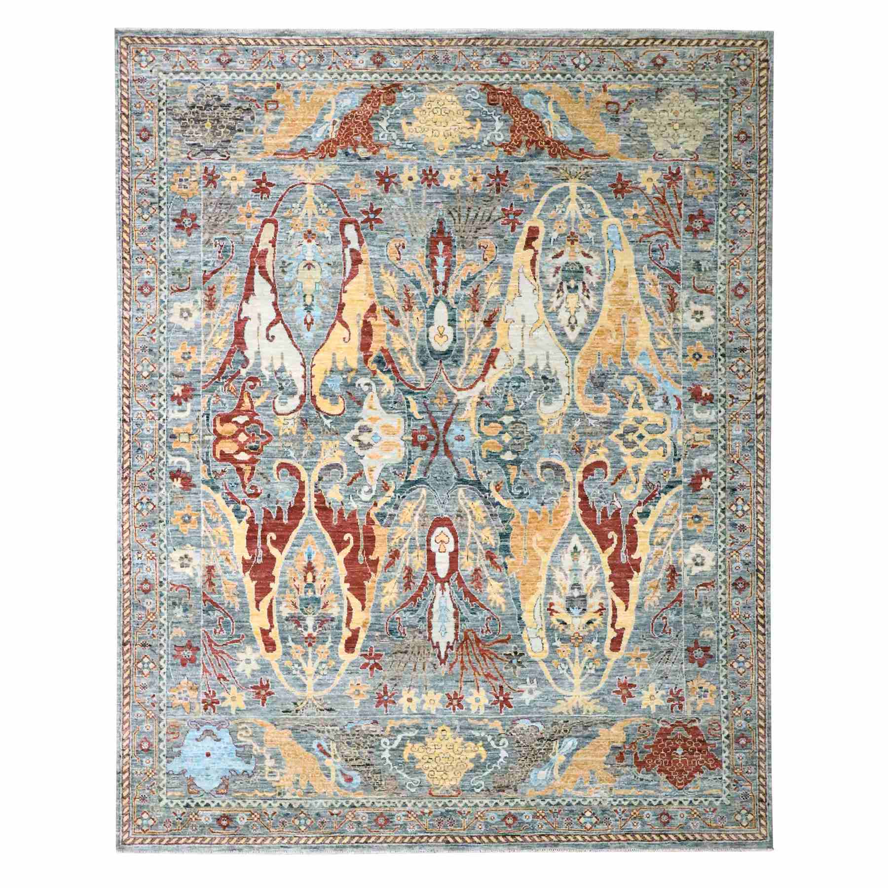 Tribal-Geometric-Hand-Knotted-Rug-382165