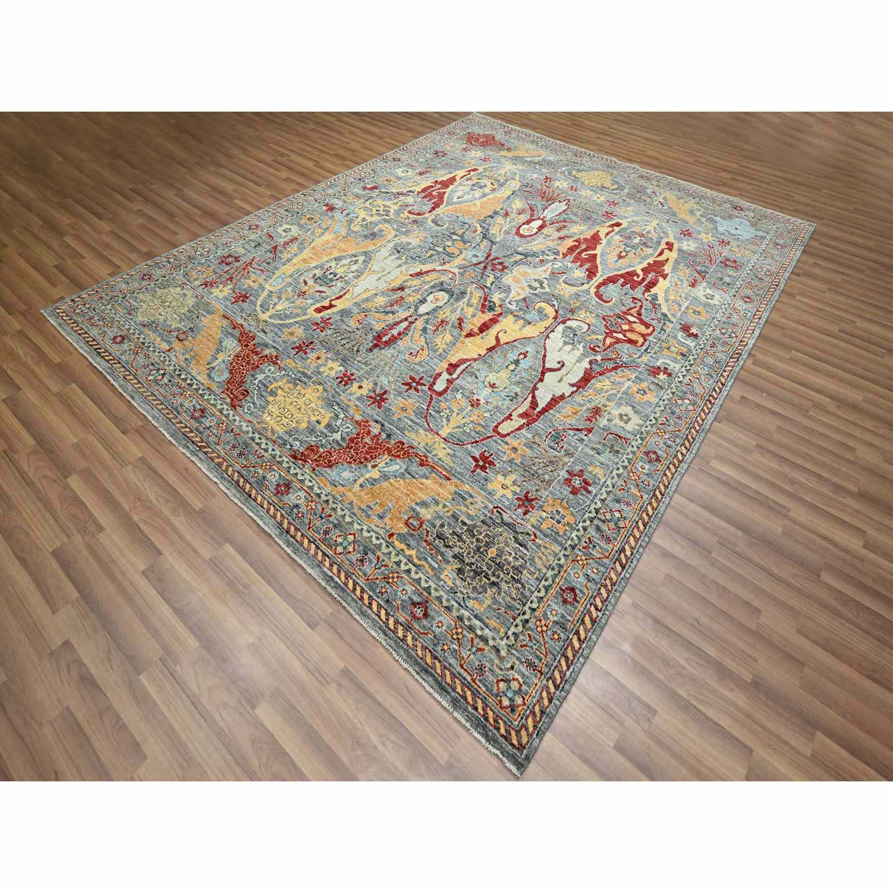Tribal-Geometric-Hand-Knotted-Rug-382165