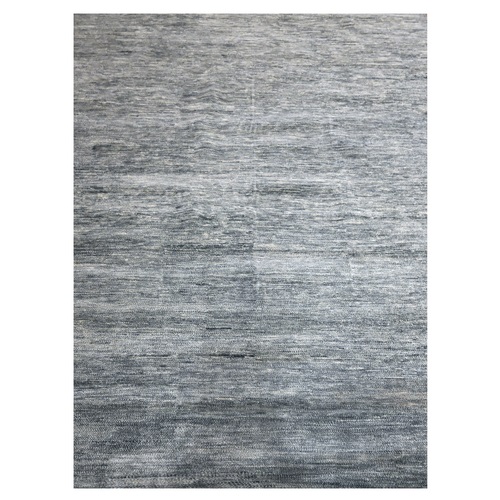 Shades of Gray, Modern Plain Design, 100% Wool, Hand Knotted, Oriental Rug