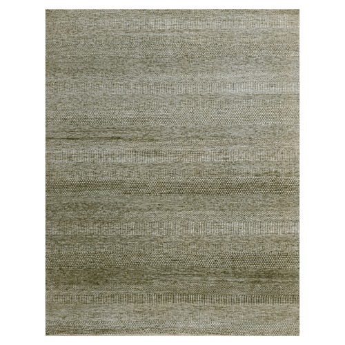 Khaki Brown, Modern Grass Design, Borderless, Undyed Natural Wool, Lush and Plush, Hand Knotted, Tone on Tone, Oriental 