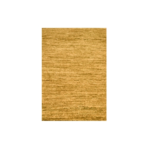 Golden Brown, Hand Knotted, Modern Plain Solid Design, Pure Wool, Sample, Strike Off, Mat, Oriental Rug