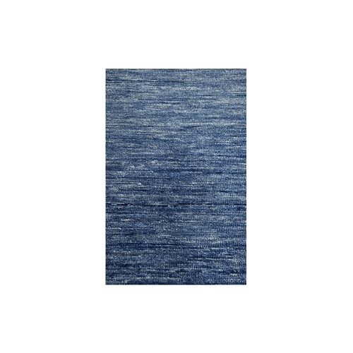 Yale Blue, Plain Solid Design, Modern, Pure Wool, Sample, Strike Off, Hand Knotted, Mat, Oriental Rug