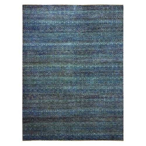 Aegean Blue, Kohinoor Herat Small Geometric Repetitive Design, Hand Knotted, Soft to the Touch, Pure Wool, Oriental Rug