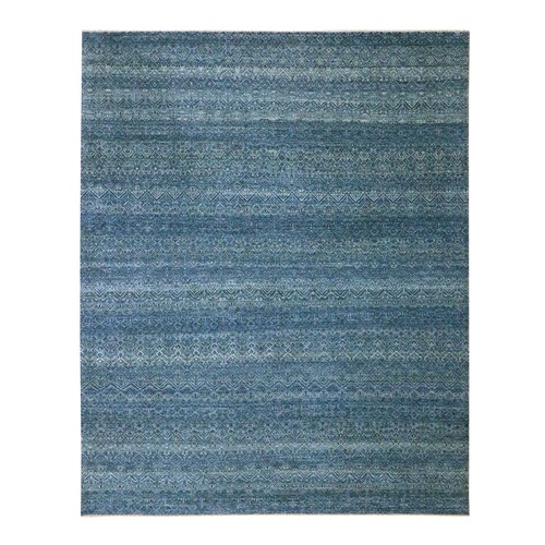Aegean Blue, Kohinoor Herat Pattern, Small Geometric Repetitive Diamond Design, Pure Wool, Tone On Tone, Hand Knotted, Borderless, Soft To The Touch, Oriental 