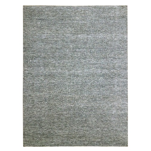 Nickel Gray, Kohinoor Herat with Small Geometric Repetitive Diamond Design, Pure Wool, Soft Pile, Tone On Tone, Hand Knotted, Oriental 