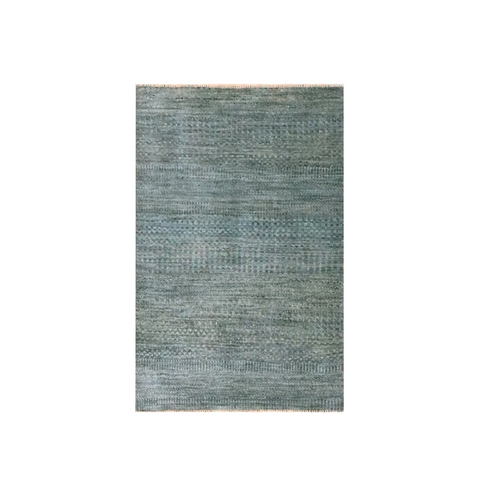 Coffee Brown, Tone on Tone, Modern Grass Design, Hand Knotted, Undyed Natural Wool, Lush and Plush, Mat, Sample, Oriental 