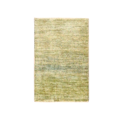 Golden Brown, Modern Grass Design, Tone on Tone, Hand Knotted, Wool with touch of Silk, Lush and Plush, Mat, Sample, Oriental 