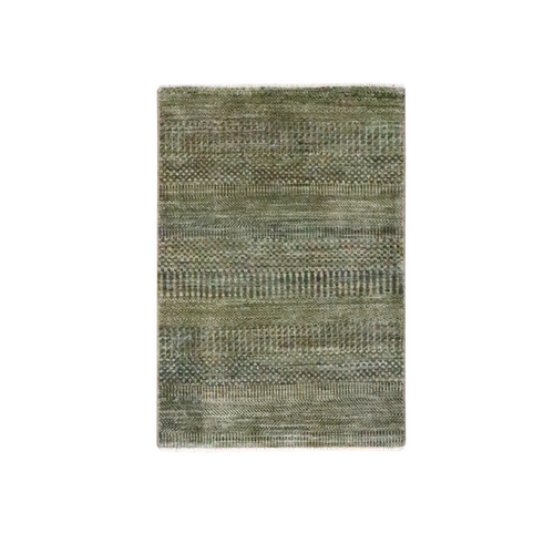 Cedar Brown, Lush and Plush, Sample, Modern Grass Design, Hand Knotted, Wool with touch of Silk, Tone on Tone, Mat, Oriental 