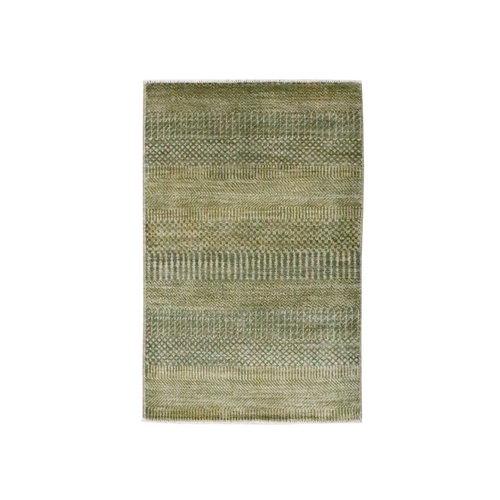 Coffee Brown, Modern Grass Design, Hand Knotted, Wool with touch of Silk, Tone on Tone, Lush and Plush, Sample, Mat, Oriental 