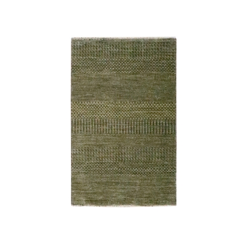 Mocha Brown, Lush and Plush, Sample, Modern Grass Design, Hand Knotted, Wool with touch of Silk, Tone on Tone, Mat, Oriental 