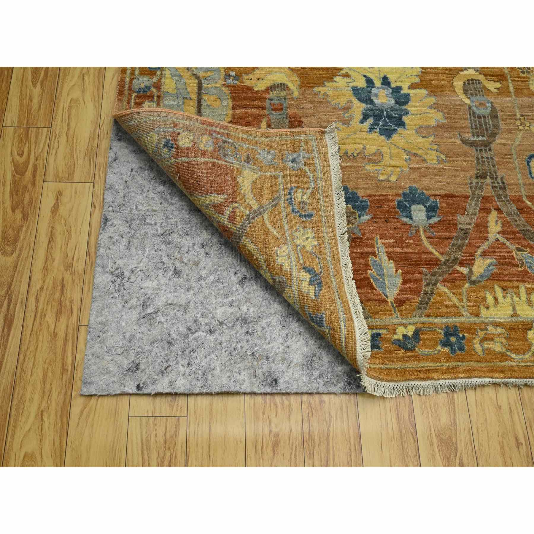 Oushak-And-Peshawar-Hand-Knotted-Rug-383425