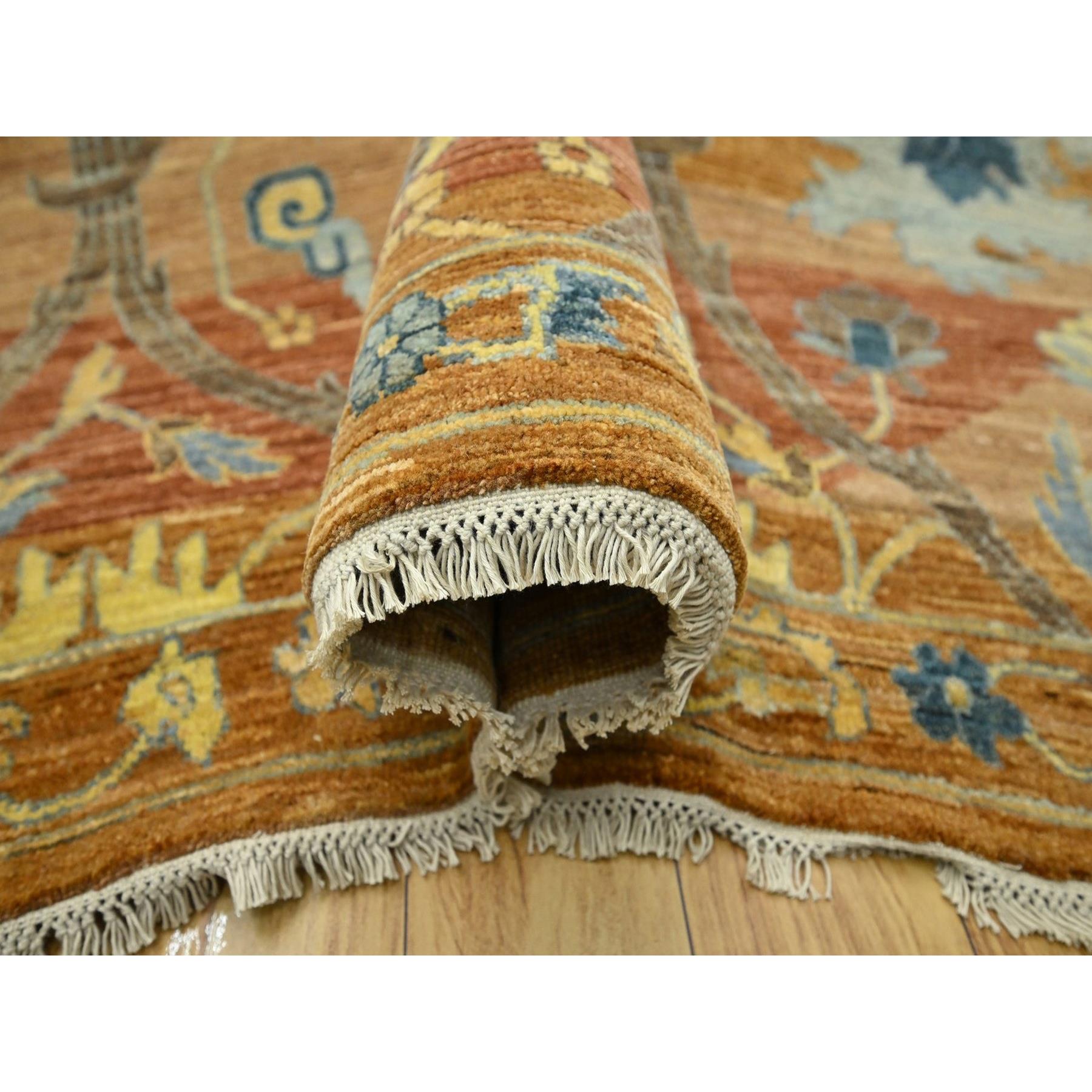 Oushak-And-Peshawar-Hand-Knotted-Rug-383425