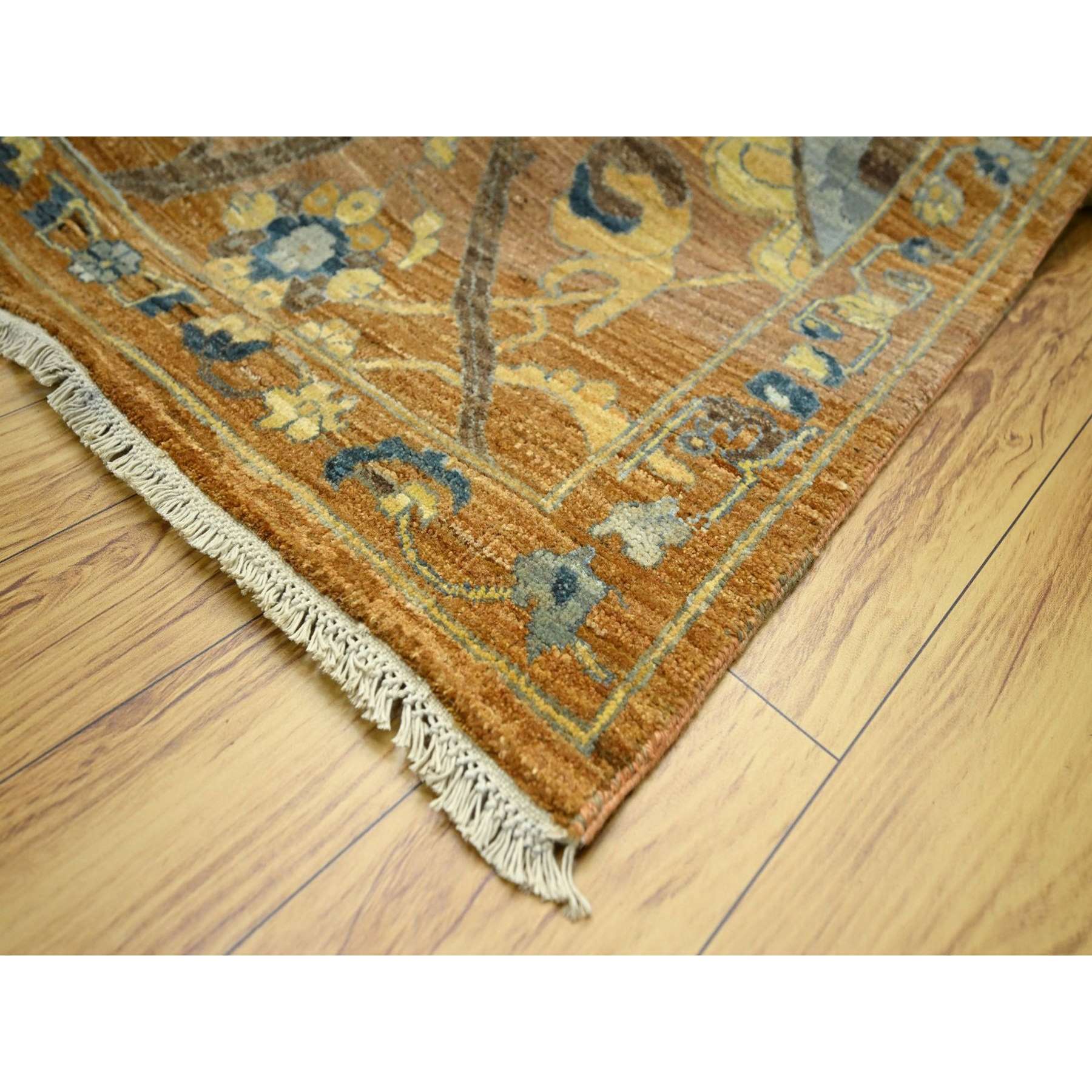 Oushak-And-Peshawar-Hand-Knotted-Rug-383425