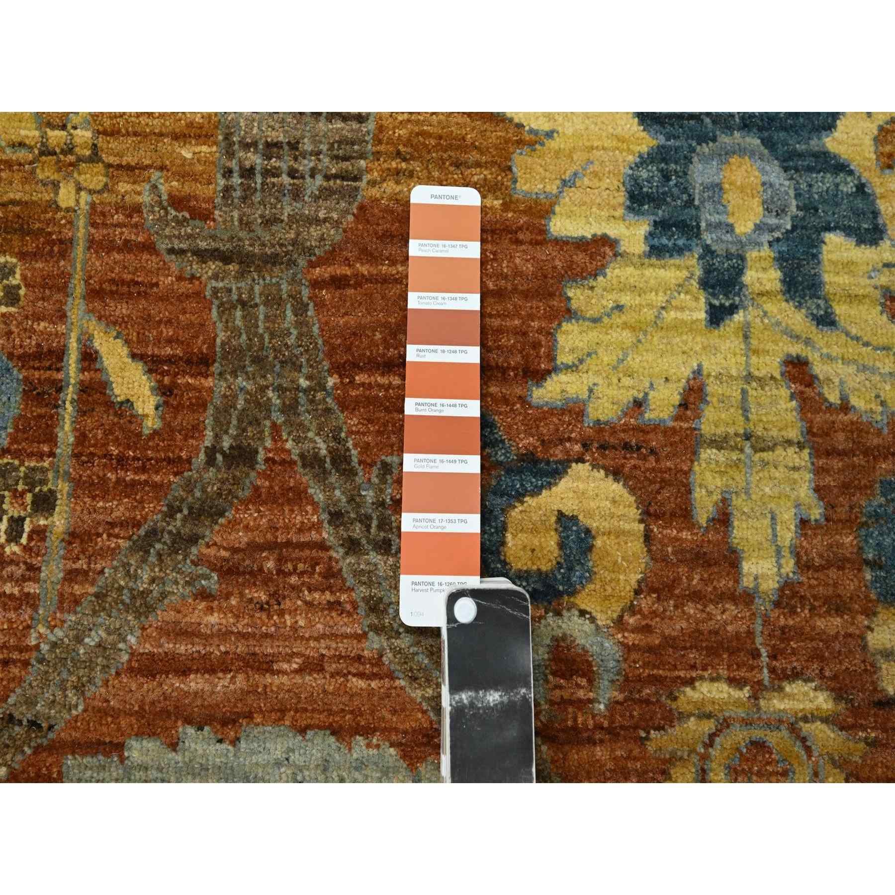 Oushak-And-Peshawar-Hand-Knotted-Rug-383425