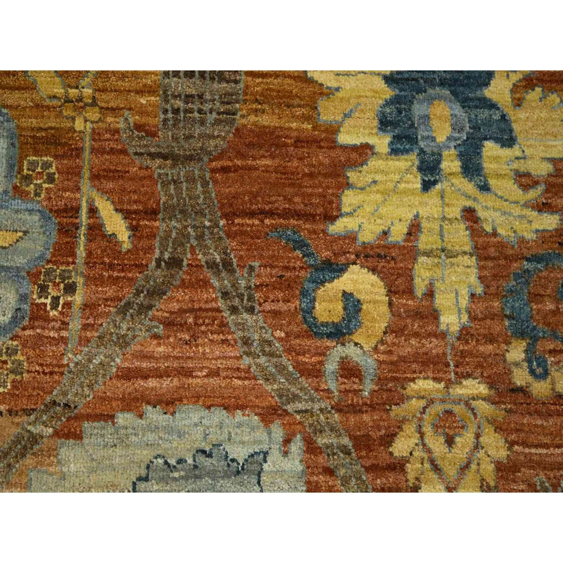 Oushak-And-Peshawar-Hand-Knotted-Rug-383425