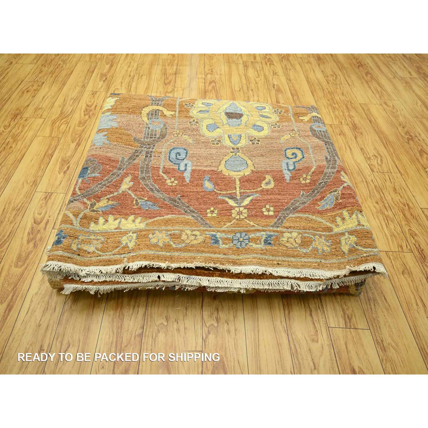 Oushak-And-Peshawar-Hand-Knotted-Rug-383425