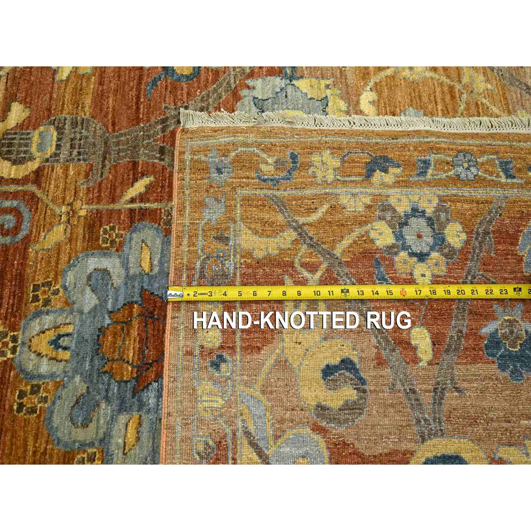 Oushak-And-Peshawar-Hand-Knotted-Rug-383425