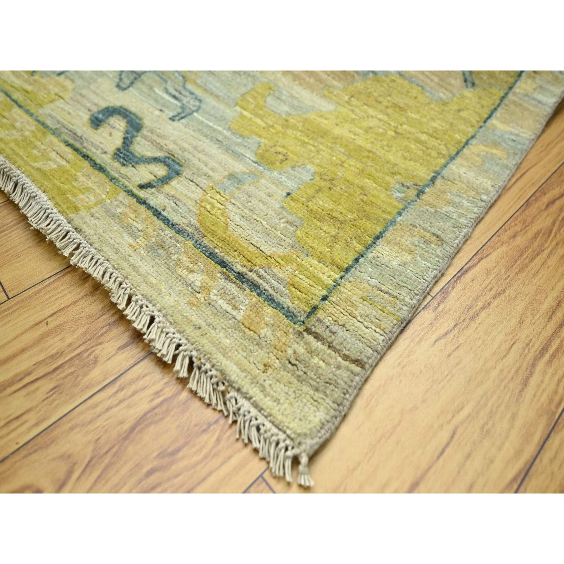 Oushak-And-Peshawar-Hand-Knotted-Rug-383435