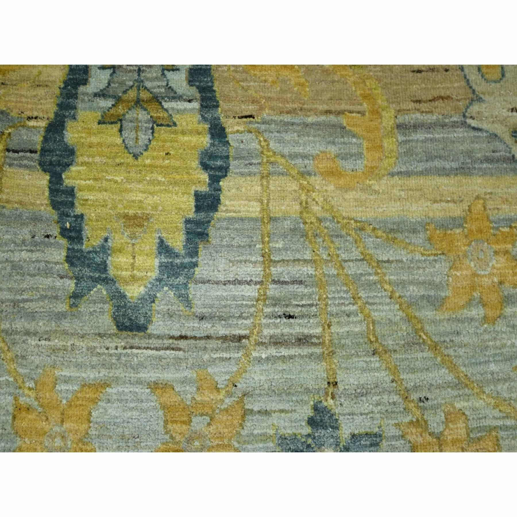 Oushak-And-Peshawar-Hand-Knotted-Rug-383435