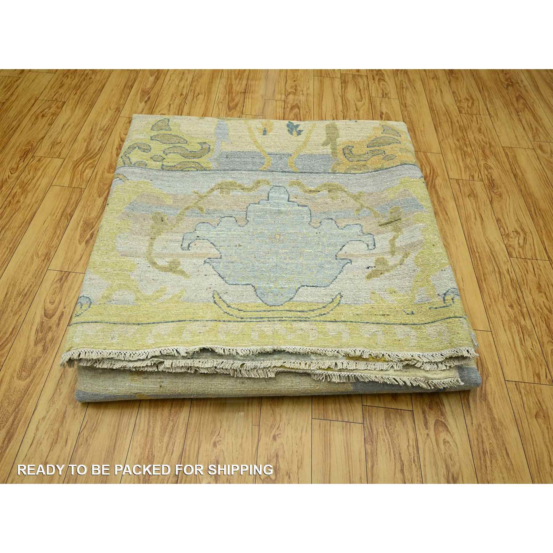Oushak-And-Peshawar-Hand-Knotted-Rug-383435