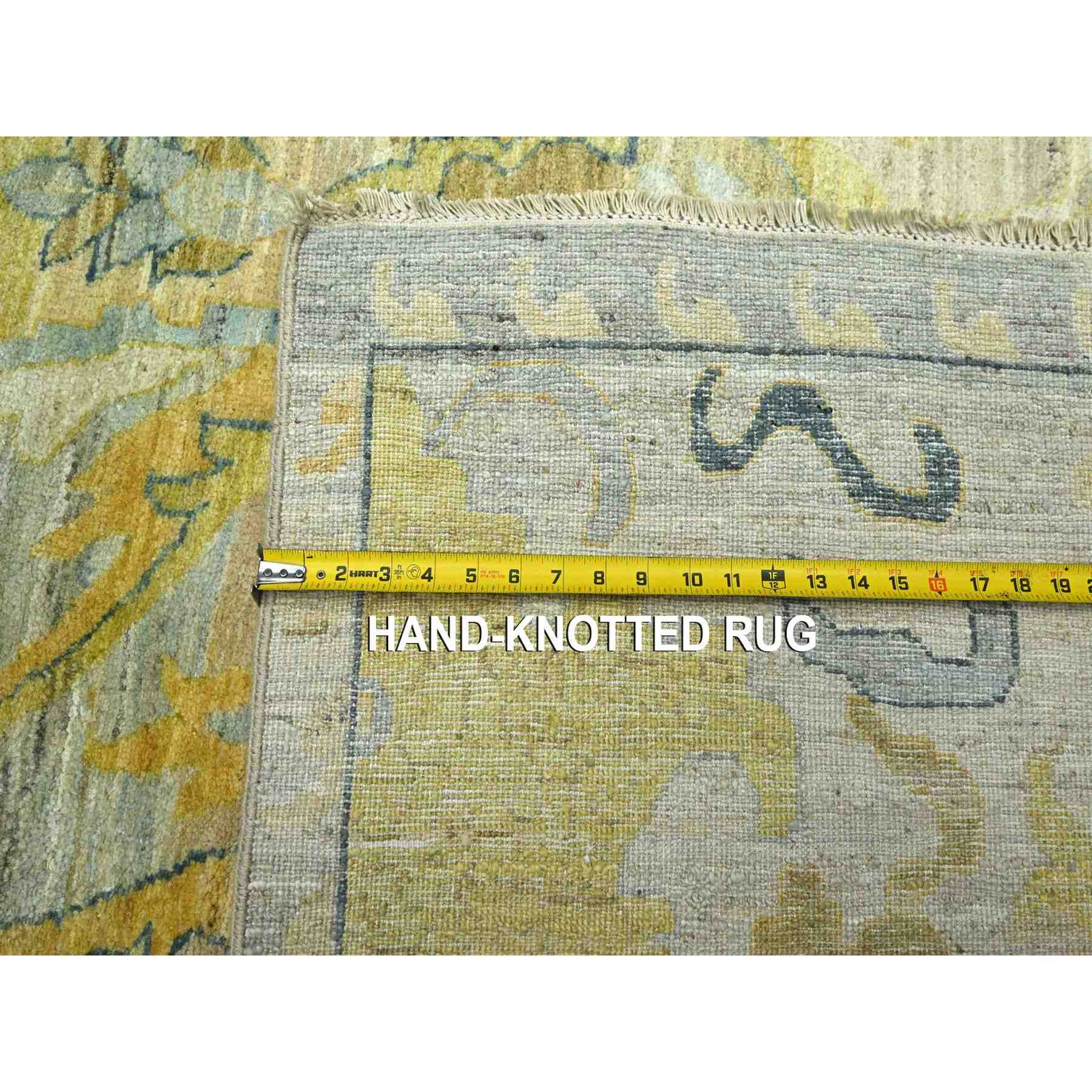 Oushak-And-Peshawar-Hand-Knotted-Rug-383435