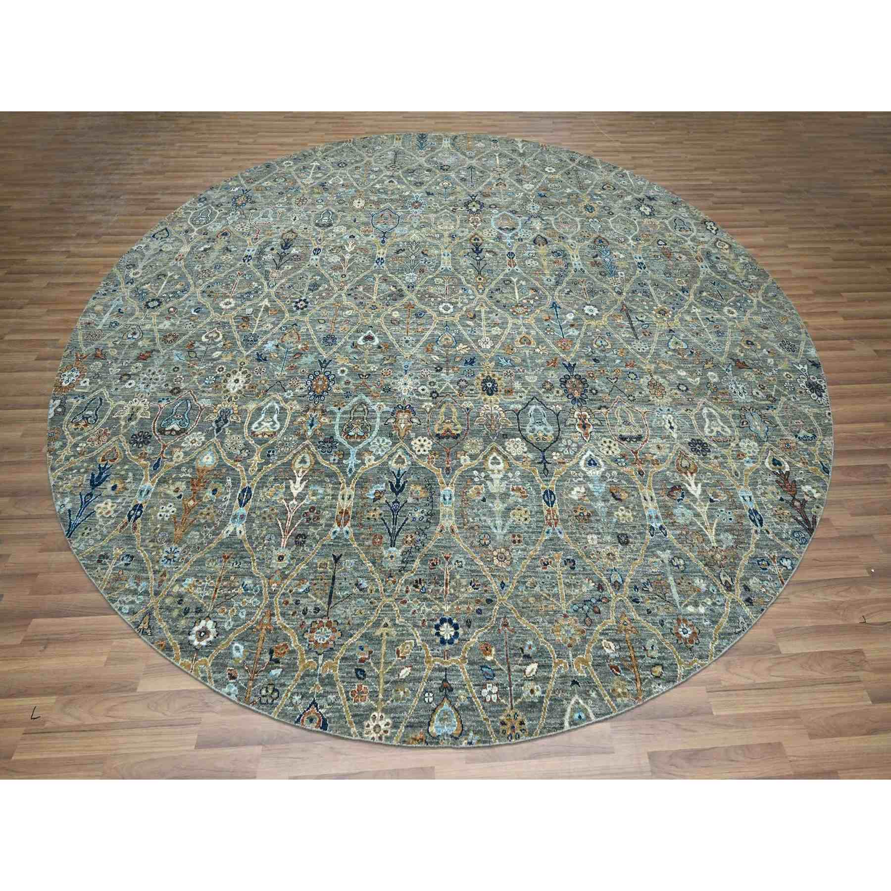 Oushak-And-Peshawar-Hand-Knotted-Rug-383950