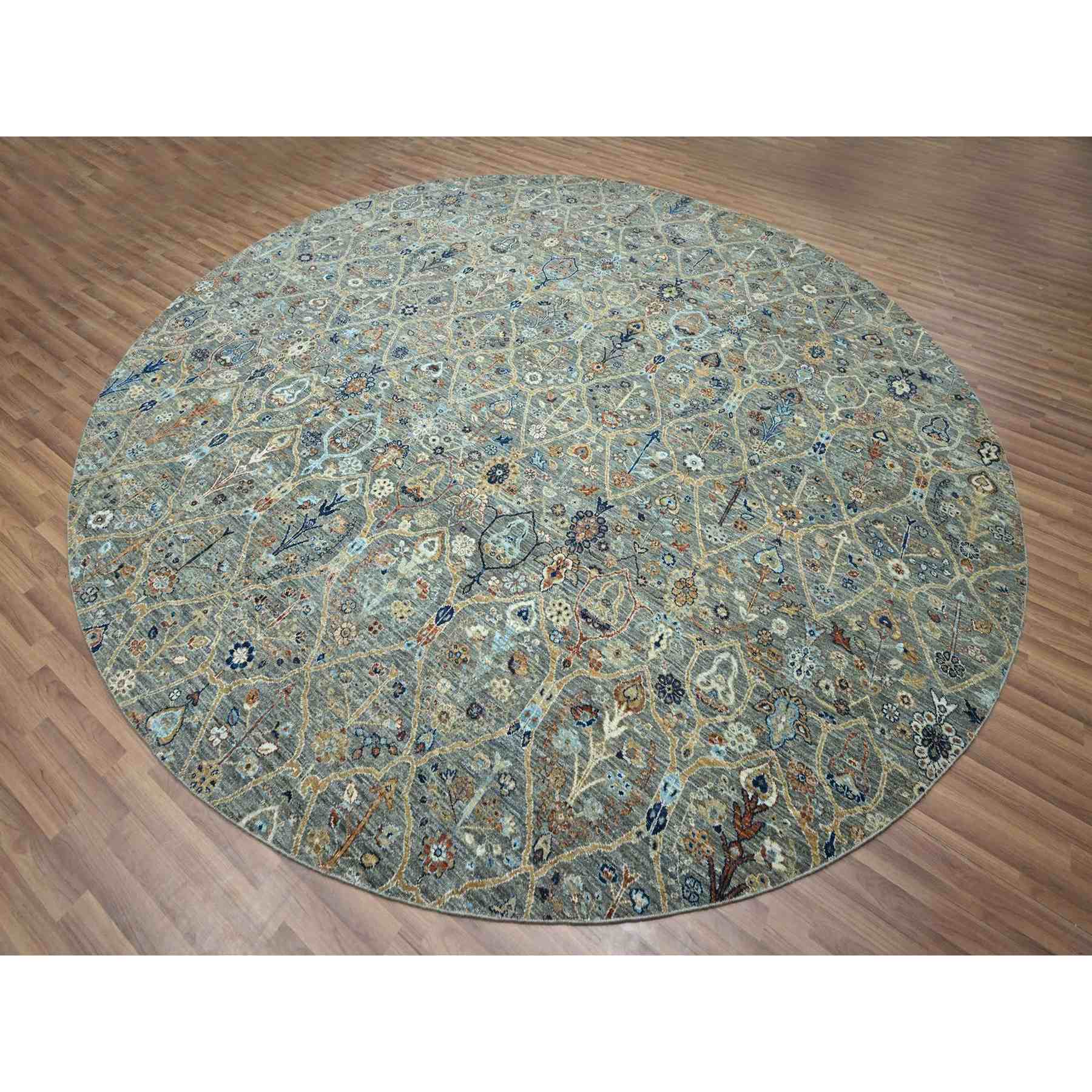 Oushak-And-Peshawar-Hand-Knotted-Rug-383950