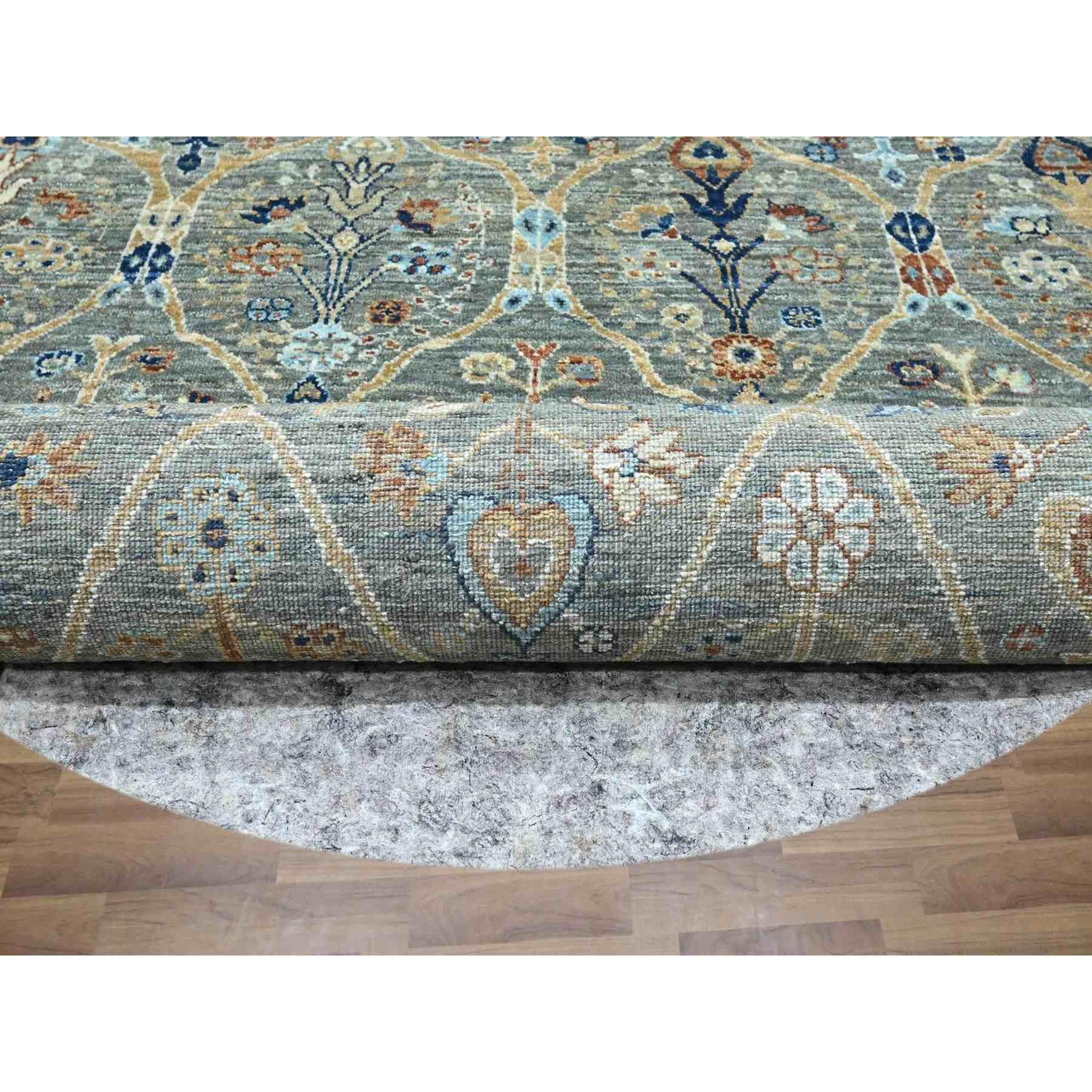 Oushak-And-Peshawar-Hand-Knotted-Rug-383950