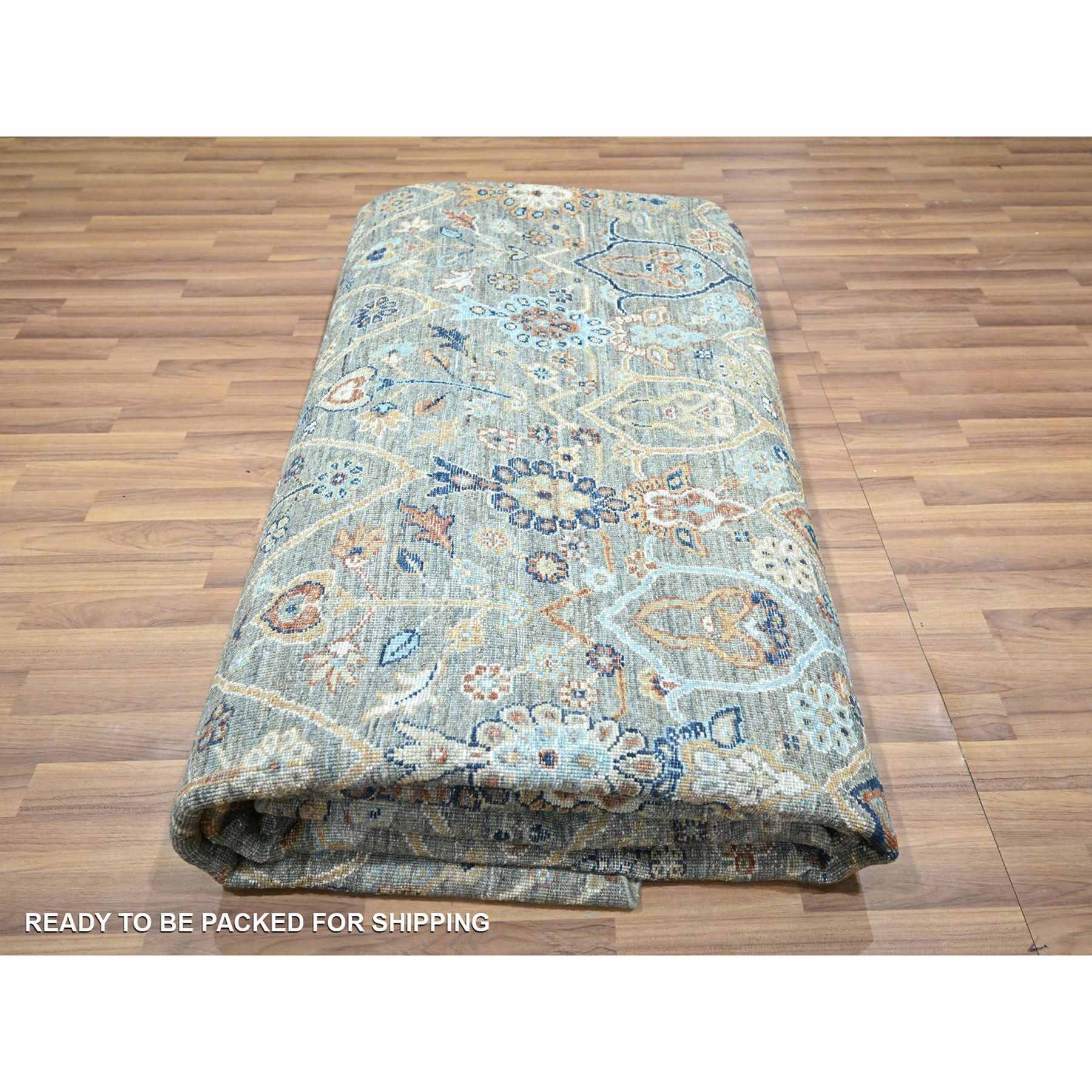 Oushak-And-Peshawar-Hand-Knotted-Rug-383950