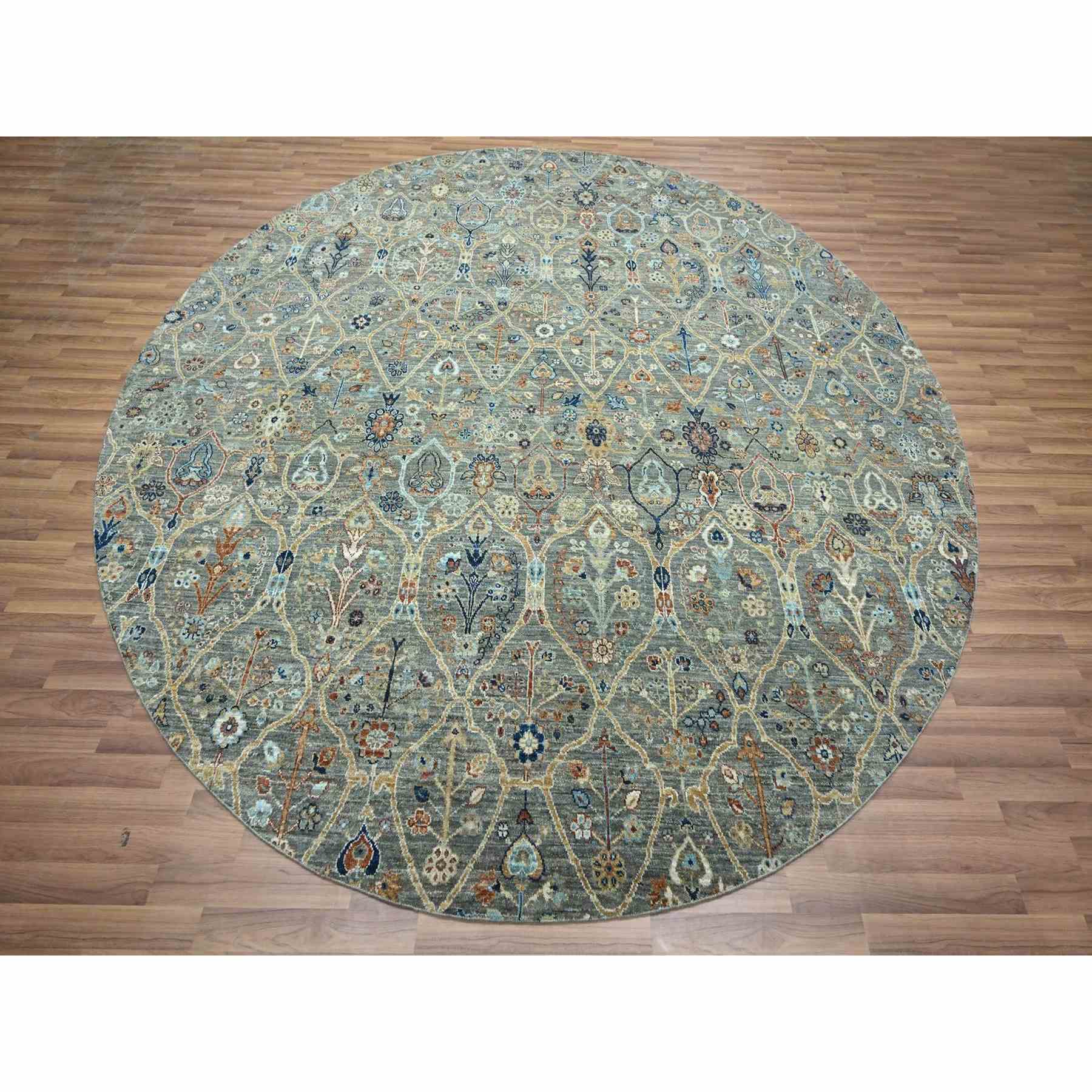 Oushak-And-Peshawar-Hand-Knotted-Rug-383955