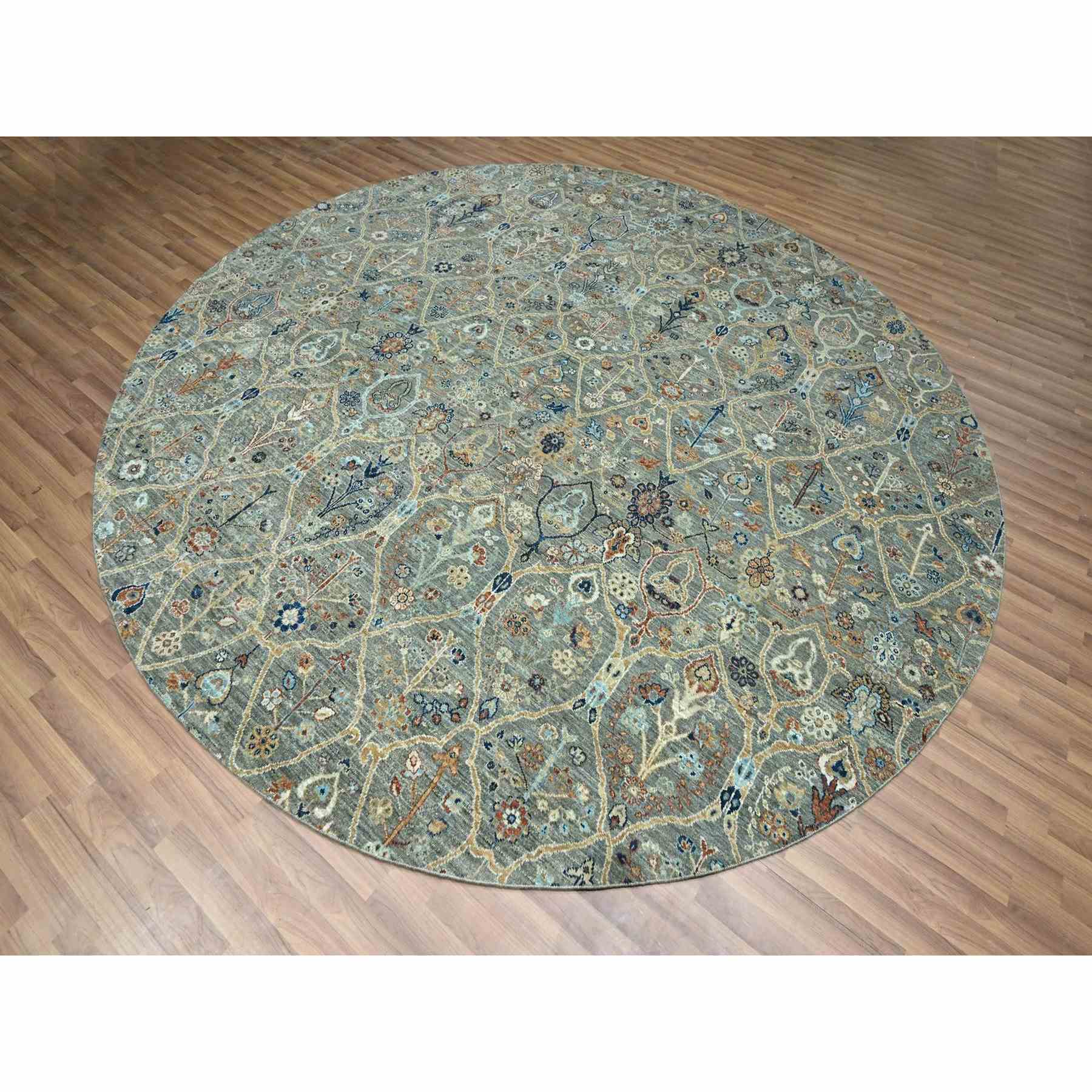 Oushak-And-Peshawar-Hand-Knotted-Rug-383955