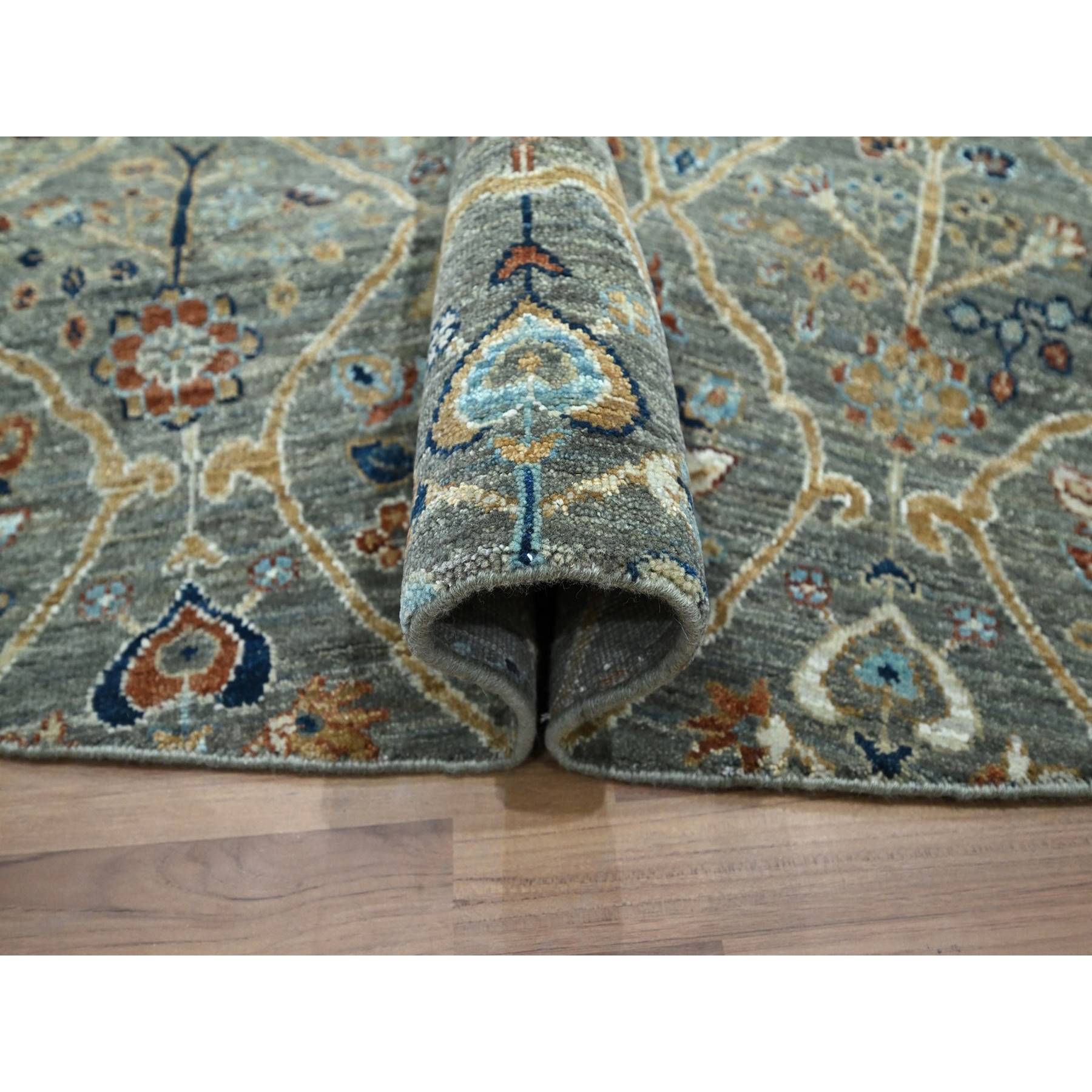 Oushak-And-Peshawar-Hand-Knotted-Rug-383955