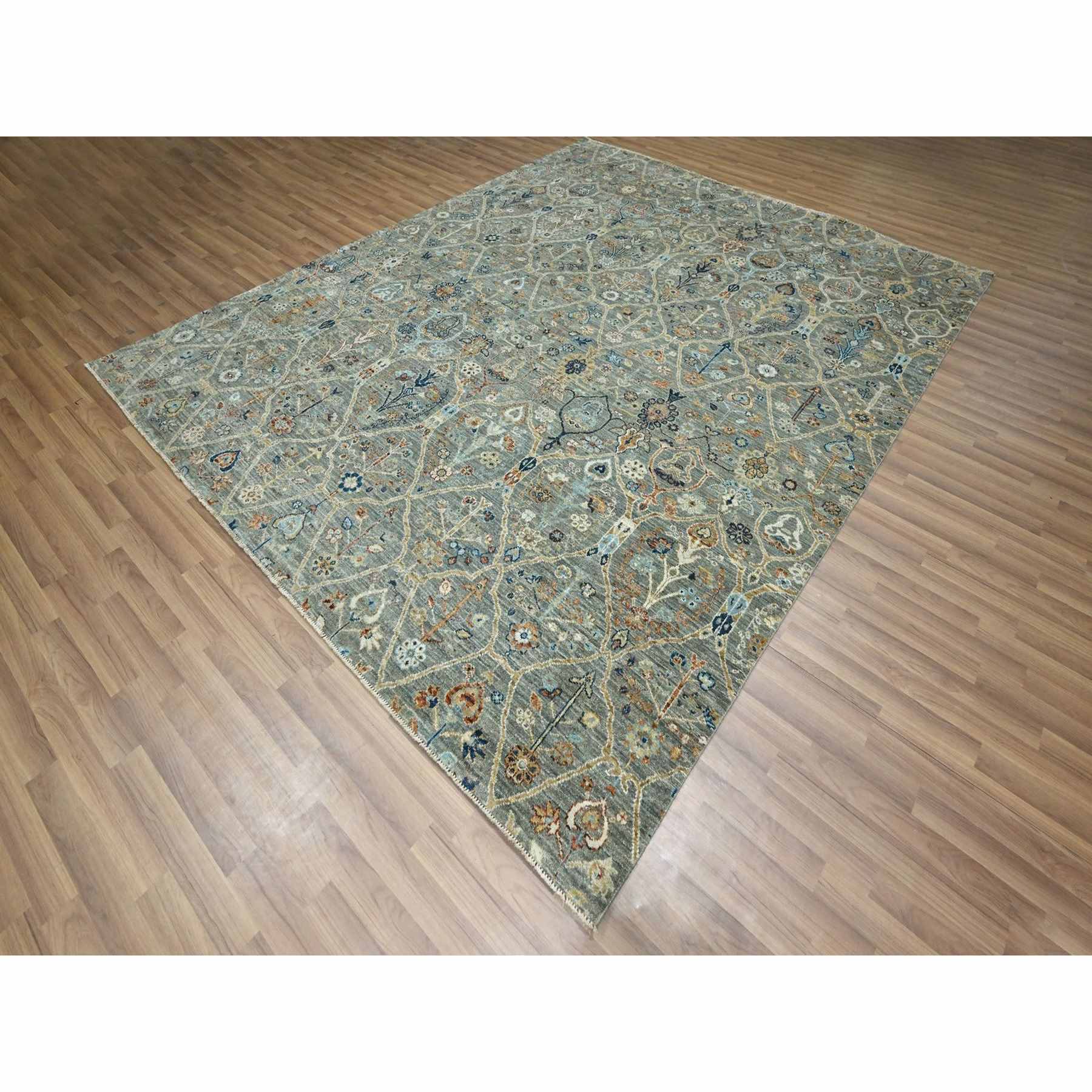 Oushak-And-Peshawar-Hand-Knotted-Rug-384005