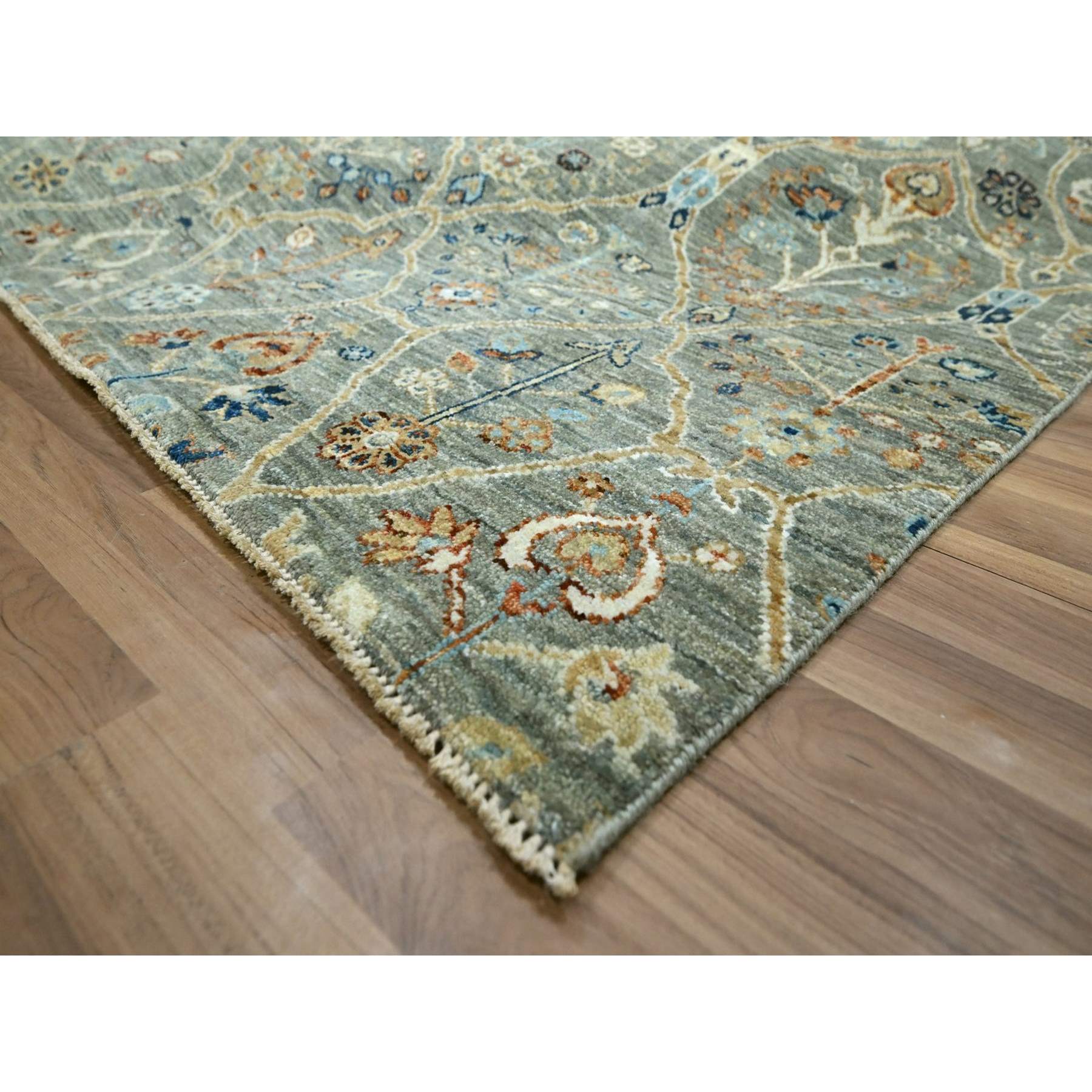 Oushak-And-Peshawar-Hand-Knotted-Rug-384005