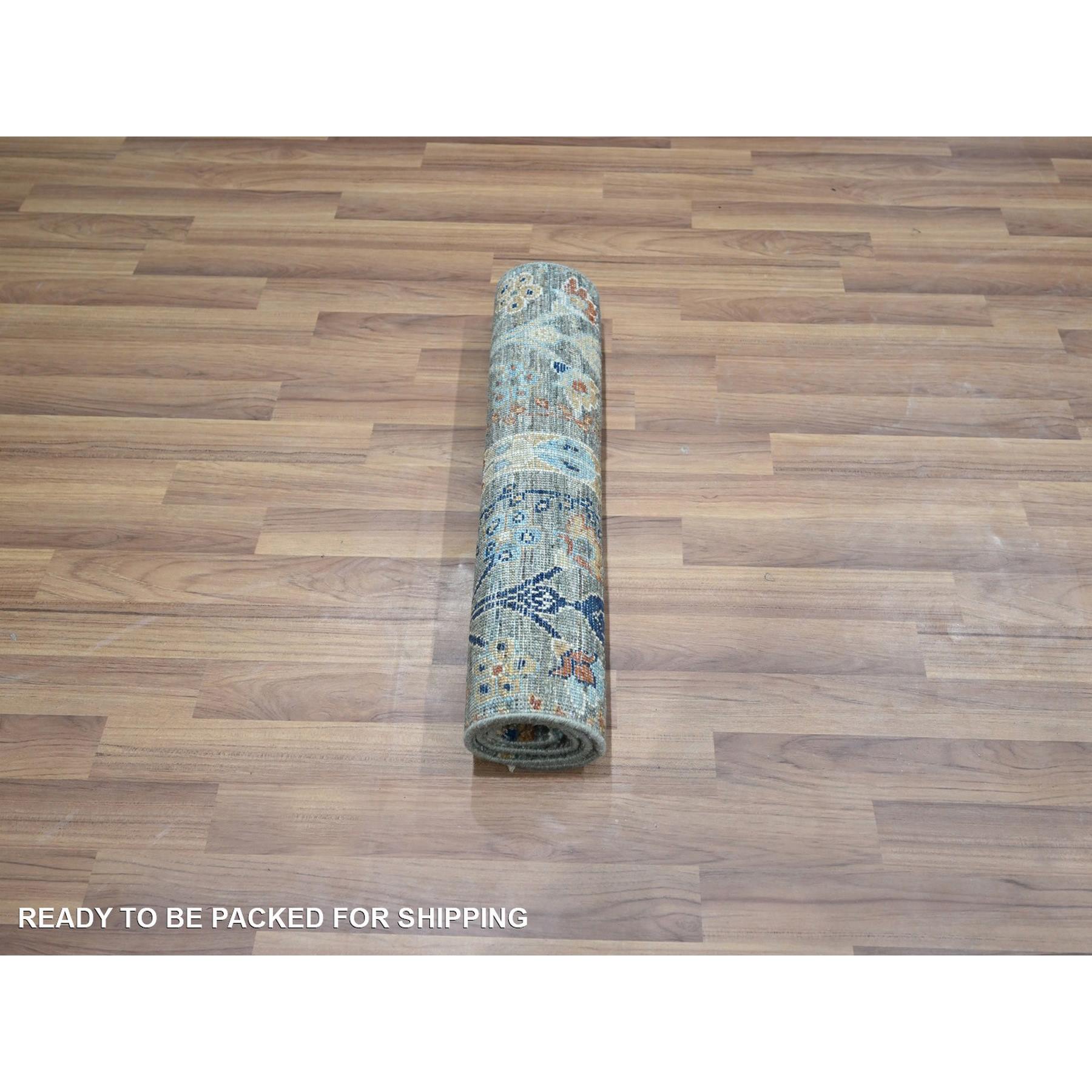 Oushak-And-Peshawar-Hand-Knotted-Rug-384130