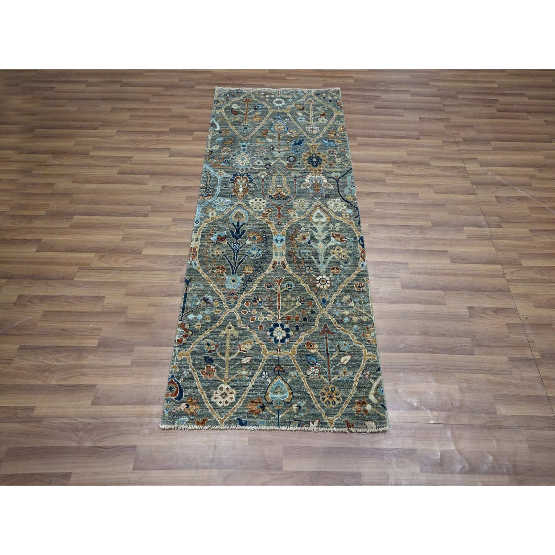 Oushak-And-Peshawar-Hand-Knotted-Rug-384140