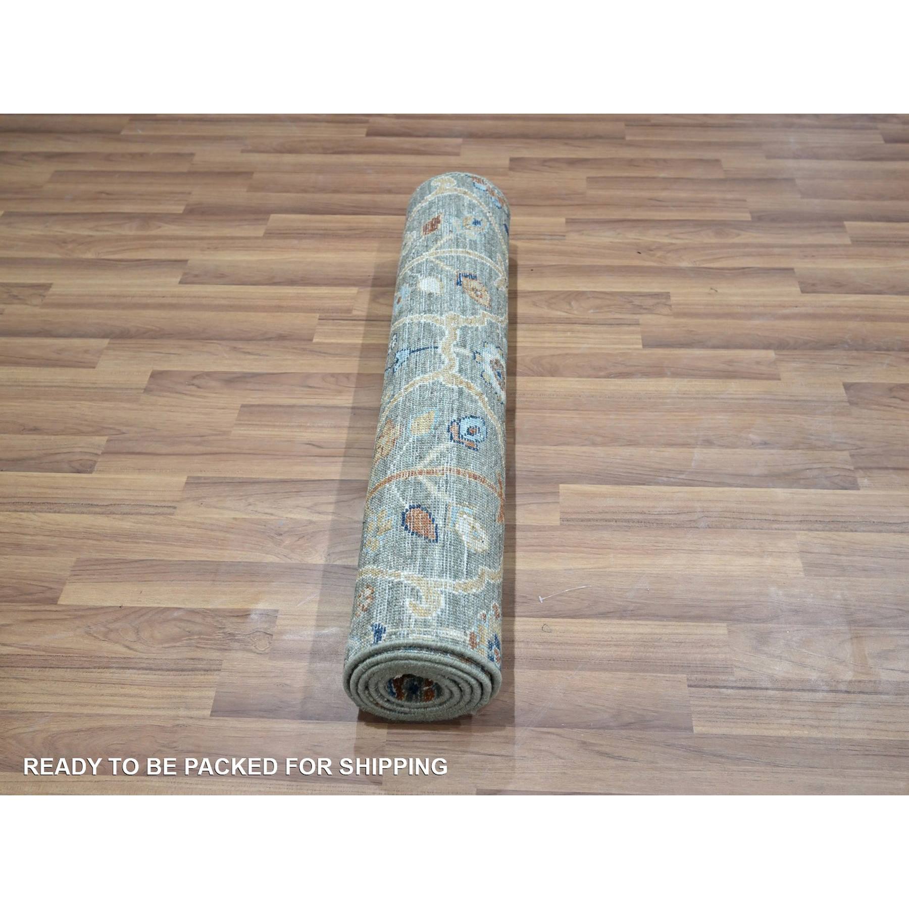 Oushak-And-Peshawar-Hand-Knotted-Rug-384140