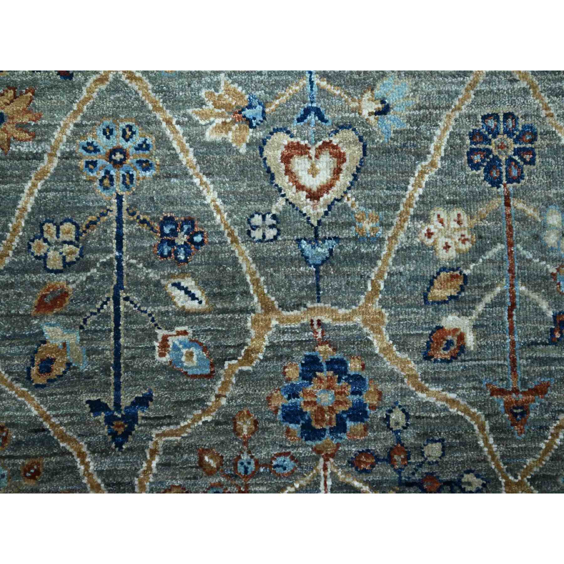 Oushak-And-Peshawar-Hand-Knotted-Rug-384230