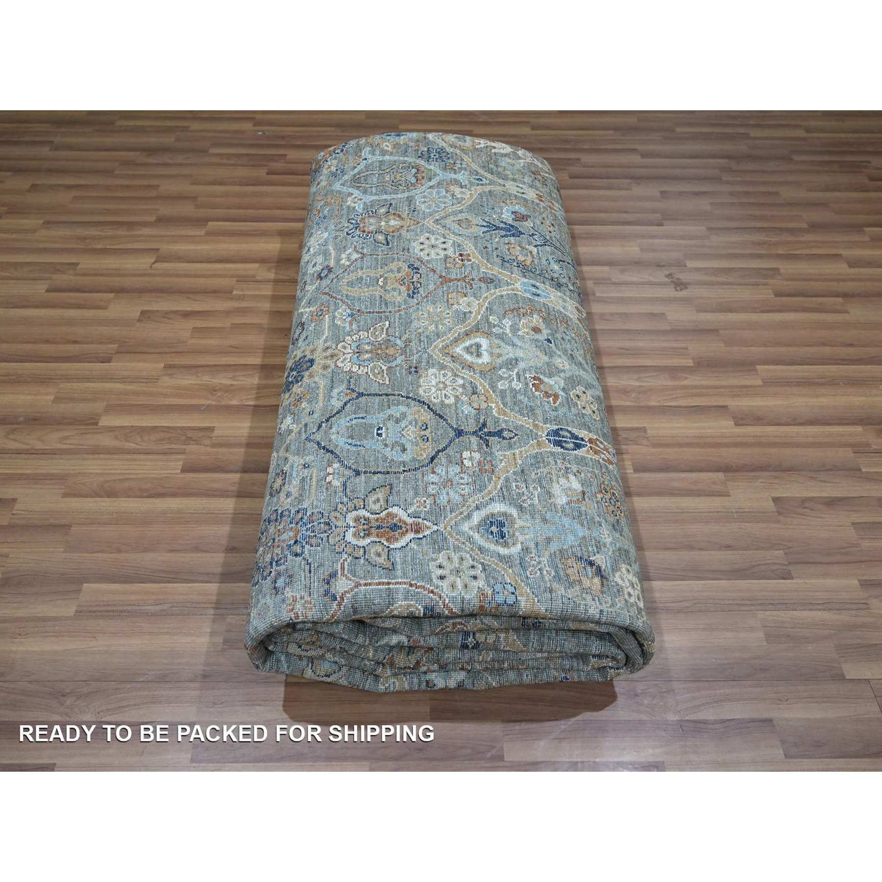 Oushak-And-Peshawar-Hand-Knotted-Rug-384230